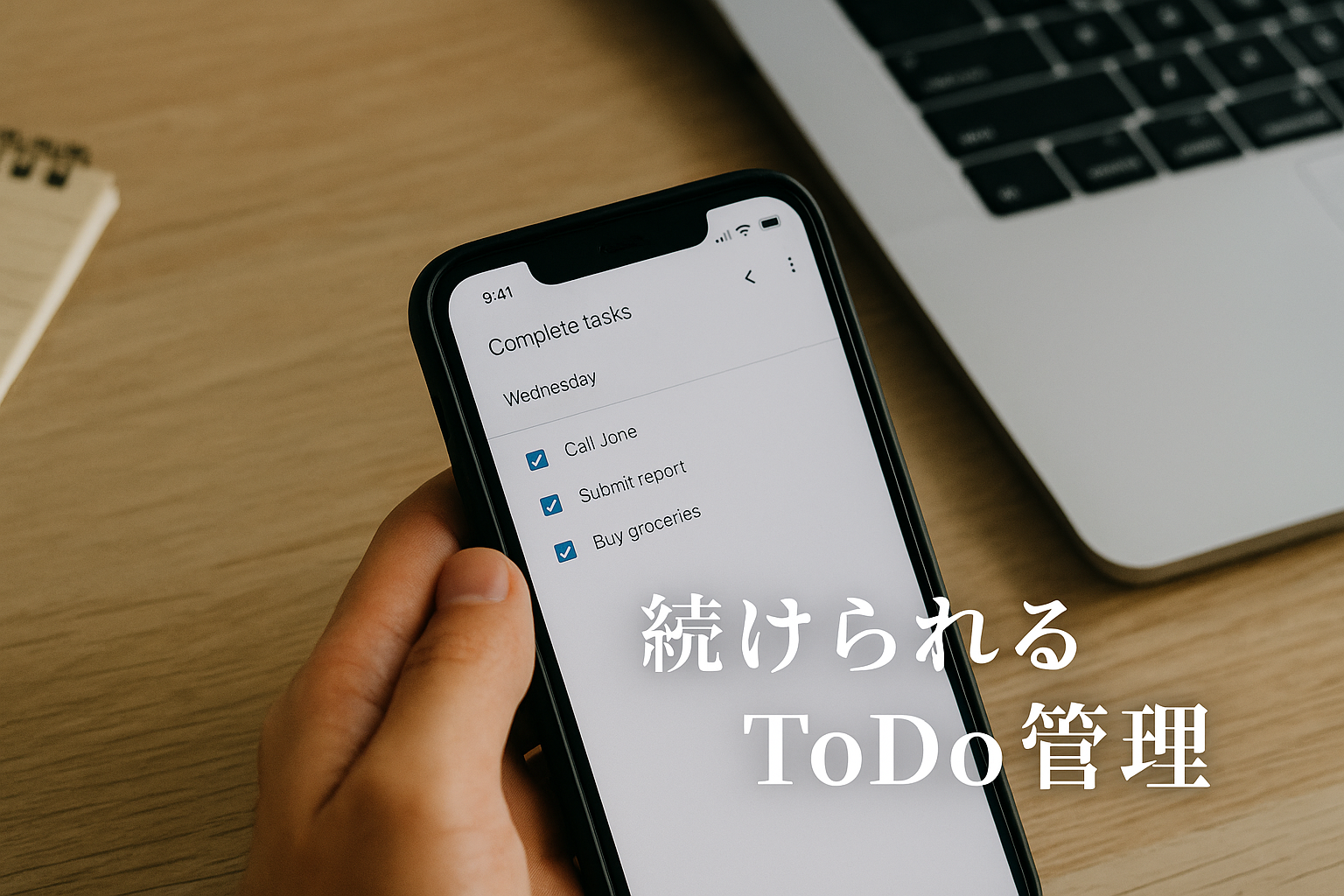 Googleカレンダーに完了タスクが表示されたスマホ画面